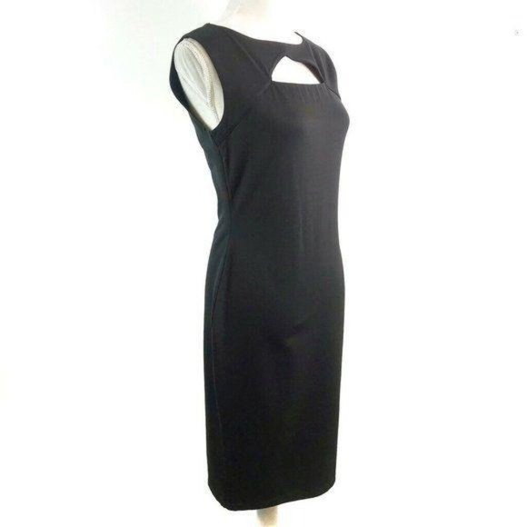 Ralph Lauren Black Cut Out Neckline Sheath Dress - Picture 5 of 10